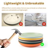 Juego de platos de cena de paja de trigo, vajilla completa ecológica, accesorios de cocina, platos, vajilla, 4 Uds. - details 4