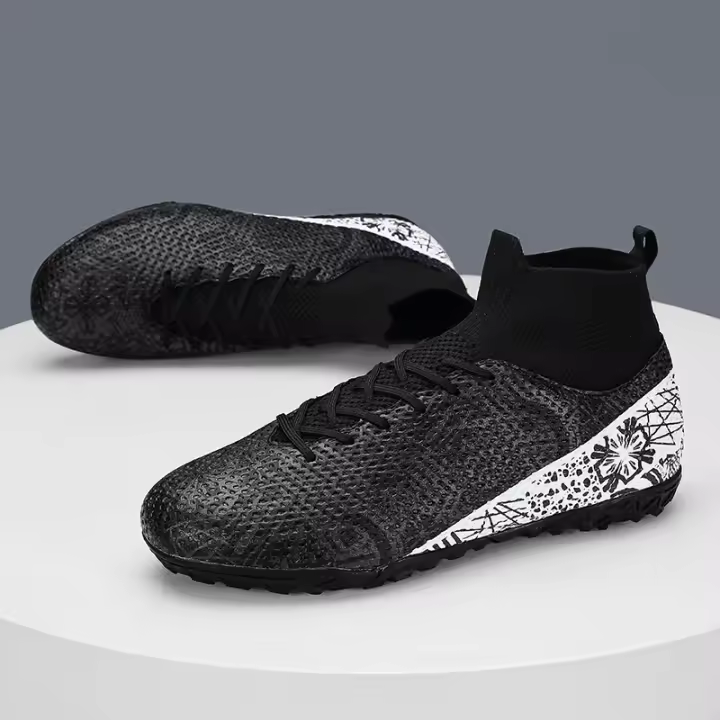 Populares zapatillas de fútbol transpirables de caña alta para niños y niñas - 1
