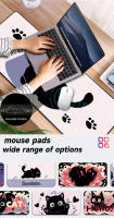 Alfombrilla de escritorio con dibujos de gatos, teclado, oficina, estudio, juegos, alfombrilla de ratón antideslizante grande y gruesa - details 1