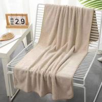 Toalla de baño portátil con absorción de agua para adultos, toalla de baño suave gruesa, forro polar Coral, manta de 140x70cm para el hogar - details 4