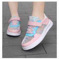 Moda verano niños zapatos casuales suaves lindas niñas rosa púrpura luz gruesa zapatillas de deporte de malla de aire chico princesa Net calzado deportivo - details 15