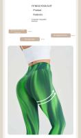 Ropa ajustada sin costuras para mujer, cintura alta, pantalones de yoga y gimnasio. - details 7