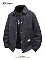 Chaqueta De Pana Primavera Nueva Chaqueta Guapa Con Solapa Para Hombre Chaqueta De Diseño De Moda Superior Informal Suelta - details 10