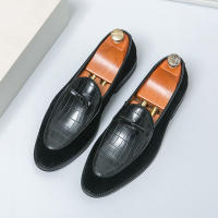 Mocasines de piel sintética para hombre, zapatos informales de cuero sintético, a la moda, para negocios, bodas y fiestas - details 7