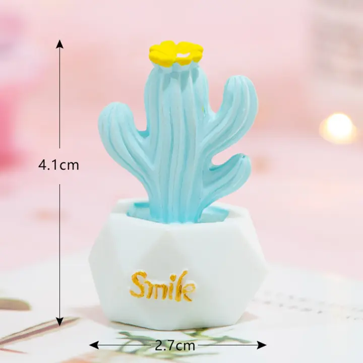 Planta en miniatura para manualidades, Cactus, accesorios DIY, Micro paisaje, adornos de jardín de hadas, figuritas, decoración del hogar, 1/5 Uds. - 1