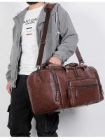 Bolsa de viaje, viaje de viaje de negocios de gran capacidad, mochila de mensajero portátil de hombro, impermeable de cuero. - details 34