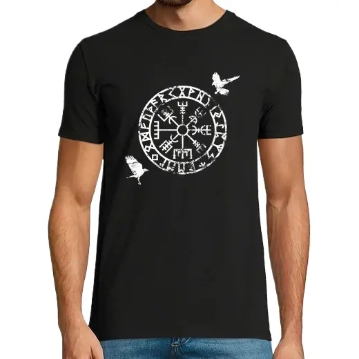 vergvisir y cuervos Camisetas hombre clásica premium de vikingos - 1