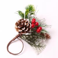 Anillos de Servilletas de Navidad y Accesorio de Mesa para 6 Piezas con Diseño de Brotes de Pino y Bayas en Estilo Rústico y Granja Material Plástico - details 1