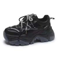 Nueva marca de zapatos para correr Lite de cuero para mujer, Zapatillas deportivas con plataforma Sin Marca, tacones altos de moda a bajo precio - details 1