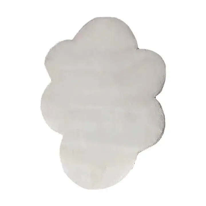 Alfombra de estilo escandinavo para habitación de niños, alfombra de felpa con diseño de nube blanca, 60x90cm, 1 unidad - 1
