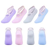 Calcetines de Yoga con vendaje de encaje para mujer, empuñaduras antideslizantes de silicona, cabeza redonda, Fitness, espalda descubierta, transpirable, algodón, Pilates, Ballet, danza - details 0