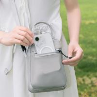 Bolsa de transporte de botella de agua de malla con correa para el hombro, bolso cruzado de nailon de secado rápido para botella de agua, asa de bolsillo frontal - details 10