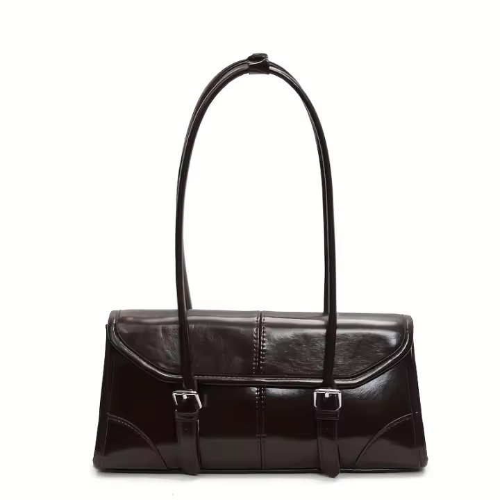 Elegante bolso de mano minimalista azul claro con correa ajustable y cierre magnético: elegante bolso de hombro para desplazamientos diarios y viajes - 1
