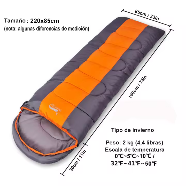 Desert & Fox-Saco de dormir Ligero para acampar, 4 alojamientos, sobre caliente y frío, Saco de dormir para mochilero, Viajes al Aire Libre, senderismo - 1