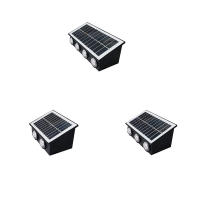 Lámpara de Pared Solar RGB de 4/6/8 LED de RXUNS Luz Moderna Impermeable para Exteriores con 2 Modos de Jardín Luz de Patio Garaje Puerta con Bombilla LED y Plástico ABS - details 6