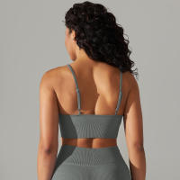 Hamidou-Sujetador deportivo Sexy para mujer, ropa interior deportiva a prueba de golpes, almohadilla extraíble para el pecho, para gimnasio, entrenamiento, Fitness, correr, Tops de realce - details 13