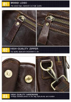 CONTACT'S-bolso bandolera de cuero de vaca para hombre, bandolera grande, informal - details 14