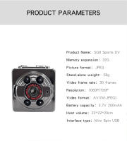Minicámara inteligente SQ 8 HD 1080P, videocámara con Sensor de visión nocturna, DVR de movimiento, pequeña, para deportes al aire libre - details 8