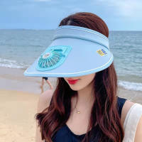 Verano nuevo sombrilla protector solar ventilador gorra recargable gran cornija tapa superior vacía para exteriores mujer sol sombrero ventilador gorra - details 3