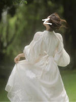 Vestido de manga larga estilo princesa de corte francés con diseño de primavera, temperamento, vestido de noche bordado de Súper Hada - details 1