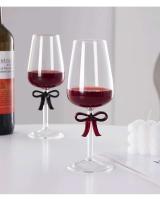 1 pieza 300ml 10oz copa con lazo negro copa de champán de celebridad de vino tinto - details 7
