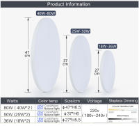 Lámpara de techo LED inteligente para el hogar, decoración de interiores, lustre, aplicación de Control remoto, WIFI, Bluetooth, dormitorio y sala de estar - details 3