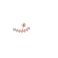 2 uds corona de circonia cúbica tragus stud piercing conch, stud de cartílago de hélice pendiente de cristal joyas oído perforación 16g de acero inoxidable - details 13