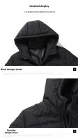 Chaqueta acolchada de algodón para hombre, abrigo ligero con capucha de estilo coreano, prendas de vestir gruesas informales de estilo japonés, novedad de invierno de 2024 - details 11