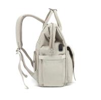 Bolsa de pañales,Mochila portabebés,Bolsa impermeable de almacenamiento,Bolsa de maternidad para viajes al aire libre,Productos para bebés,2 capas,Mochila de nylon gris - details 4