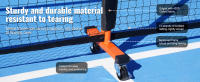 SucceBuy Juego de red de Pickleball de 22 pies, Pickleball portátil de tamaño regulado 
   Sistema con bolsa de transporte, bolas, ruedas, marco de metal resistente a la intemperie y red de PE resistente para uso en exteriores - details 1