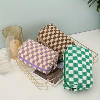 Neceser de punto a cuadros, bolsa de maquillaje, bolsa con cremallera espaciosa, bolsa de viaje portátil, organizador - details 8
