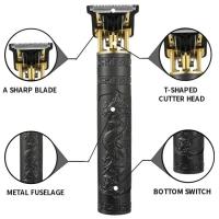 Maquinilla de afeitar para cortar el pelo para hombres, afeitadora recargable, maquinilla eléctrica Vintage para adultos, maquinilla de afeitar para el hogar, carga USB - details 0
