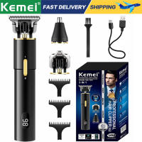 Kemei-cortadora de pelo inalámbrica para hombre, cortadora eléctrica multifuncional, recargable por USB, pantalla LCD - details 0