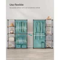Perchero de Ropa de Gran Capacidad Diseño de Secciones para Colgar Ideal para Dormitorio Salón Lavandería - details 4
