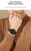 Reloj de Pulsera para Hombres de Moda Cuadrada Automático, Movimiento de Cuarzo, Diseño de Negocios Casual, Cuero Negro, Marca Premium - details 9