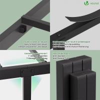 140x190 cm Altura 36 cm con espacio de almacenamiento debajo de la cama, estructura de cama somier de matrimonio de listones, marco de cama de metal, mueble para dormitorio hogar negro - details 5