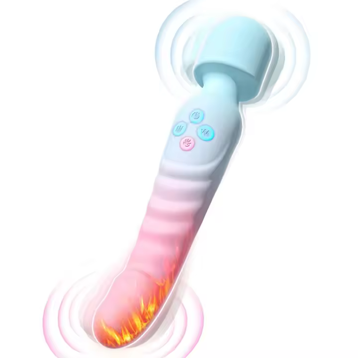 Vibrador de varita mágica potente con calefacción, vibradores de clítoris con carga USB Oral para mujeres, masajeador, Juguetes sexuales para adultos, masturbador para mujeres - 1
