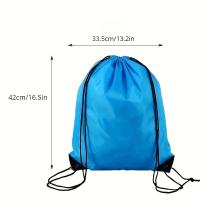 Mochila de nailon resistente con cordón para actividades al aire libre, ideal para regalos, fiestas, viajes, yoga, gimnasio, campamentos y senderismo - details 4