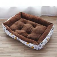 Cama acolchada de PANA con estampado para perro, canasto cálido de lana suave para gato y cachorro, color rosa - details 4