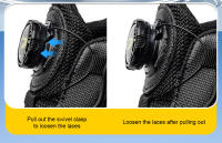 Zapatos De Seguridad Para Hombre Con Botones Giratorios Y Punta De Acero Indestructibles Antipinchazos Y Con Almohadilla De Aire Botas De Trabajo Con Suela De Goma Material De Tela Y Algodón - details 7