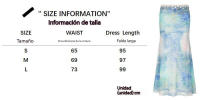 BUNO Conjunto de vestido transparente con estampado Tie Dye para vacaciones, estilo playero, trajes sexys de 2 piezas, camisetas sin mangas, faldas de trompeta con - details 1