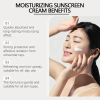 Protector solar hidratante Protección UV SPF50+ Ligero y no graso Refrescante Verano Aislamiento al aire libre Protector solar para cara y cuerpo - details 3