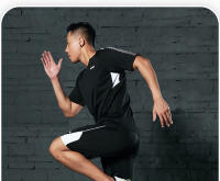 Traje de manga corta de secado rápido para hombre, ropa de fitness deportiva para correr al aire libre, LT311, Verano - details 3