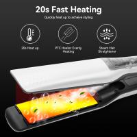 Plancha de pelo a vapor, salón profesional, Nano titanio, cerámica, plancha plana de vapor, planchas alisadoras de pelo para suavidad - details 5