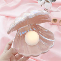 Ins-Lámpara de noche de concha de cerámica con perla, Streamer, luz de sirena, concha de hadas, decoración del hogar, regalo de Navidad - details 21