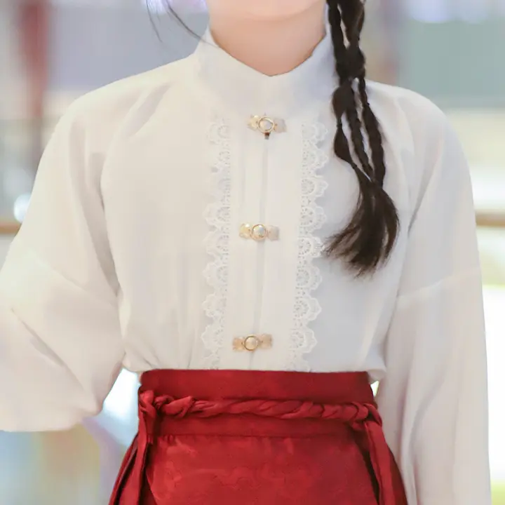 Conjunto de falda con cara de caballo para niños, disfraz antiguo de estilo chino, Súper Hada bordada Hanfu, primavera y otoño - 1