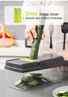 Cortador Multifuncional de Verduras con Cuchilla de Acero Para Batatas Frutas Pulpa de Carne Cortador de Queso Gadgets de Cocina - details 14