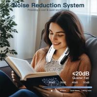 Ventilador de Cuello Sin Aguja Portátil para Exteriores Pantalla Digital Cargable Silencioso - details 7