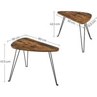 Juego de 2 Mesas Auxiliares Estilo Industrial para Sala de Estar, Comedor, Dormitorio - details 2