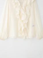 Blusa Elegante Informal para Mujer OUWU Blusa de Escalón con Cuello en V y Mangas Largas con Botones Nueva Moda para Primavera y Verano 2025 - details 9
